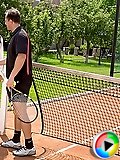 Pissing at the tennis court